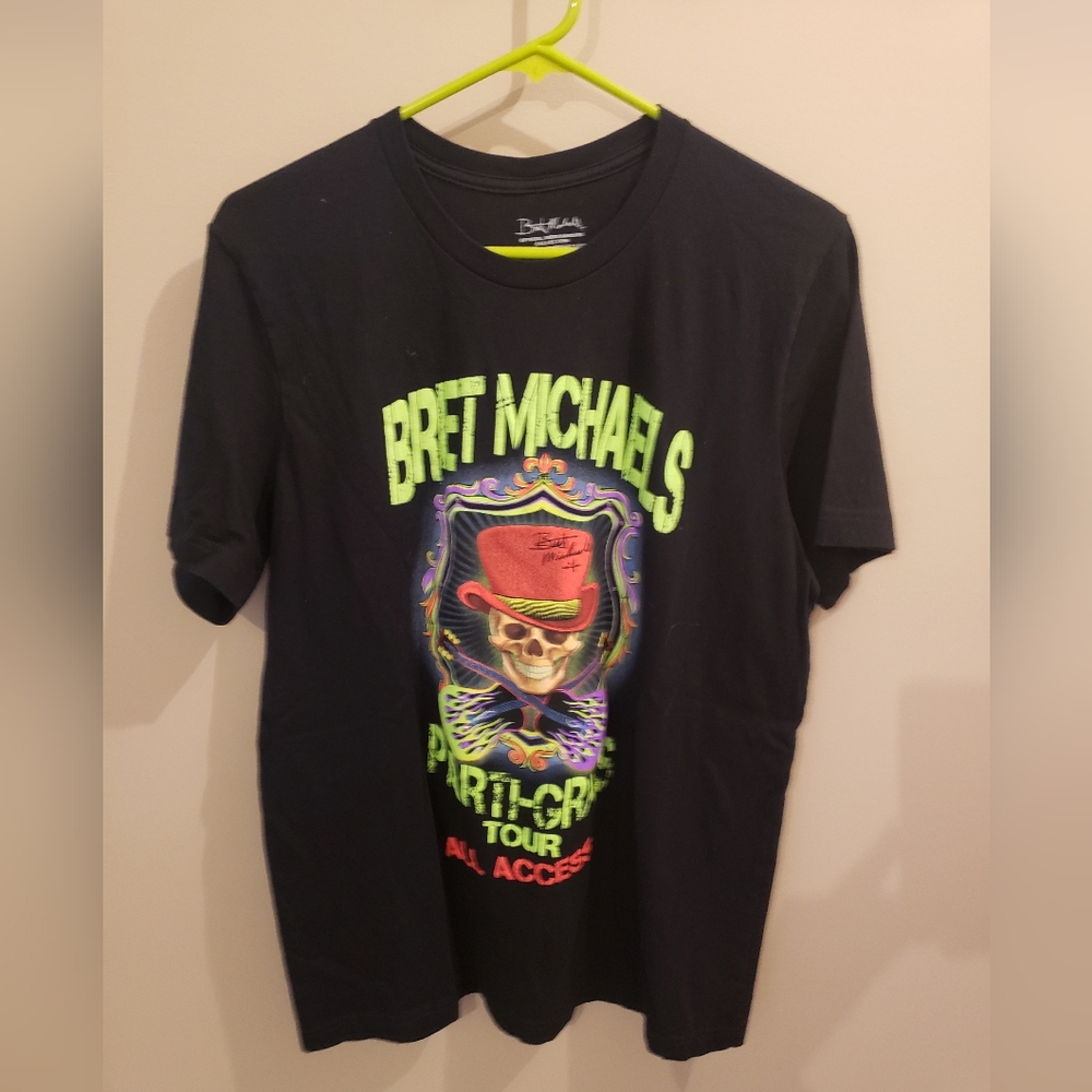 Bret Michaels Black Graphic Concert T-Shirt